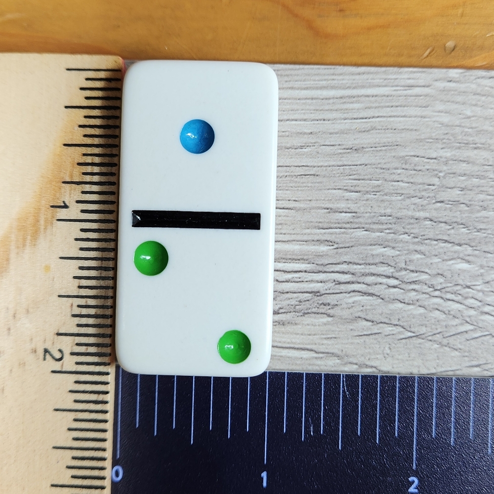 1:2 Replacement Dominoes Large Dot Shiny Color 2x1x⅜  $1 Each in a Bundle